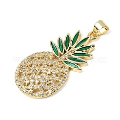Pendentifs avec zircon cubiques à micro-pavés en laiton&nbsp;KK-H267-008B-G