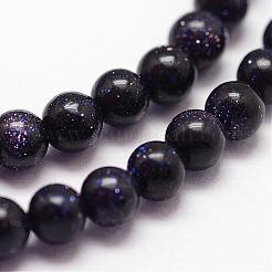Perline blu Goldstone fili&nbsp;G-N0200-01C-3mm