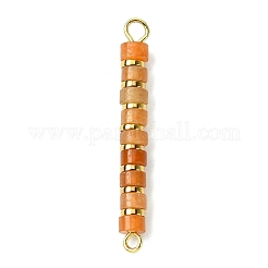 8 Stück 8 Stile natürlicher gemischter Edelstein & galvanisierter synthetischer nicht magnetischer Hämatit-Heishi-Perlen-Verbinder-Charms&nbsp;PALLOY-JF03291