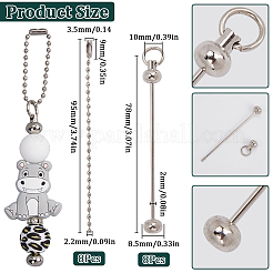8 pieza de barra de hierro con cuentas para decorar joyas y manualidades.&nbsp;IFIN-SC0001-75P