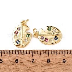 Ottone micro spianare pendenti zirconi&nbsp;KK-K408-18G