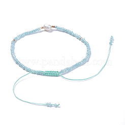 Bracelets de perles tressées en fil de nylon ajustable&nbsp;BJEW-JB04375-05