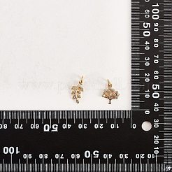 Vergoldeter Messing-Mikropavé-Anhänger mit klarem Zirkonia&nbsp;KK-SZ0001-92