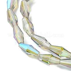 Transparentes cuentas de vidrio electroplate hebras&nbsp;GLAA-K064-05A-HR02