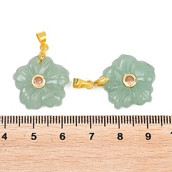 Pendenti intagliati in avventurina verde naturale&nbsp;G-A315-01G-09
