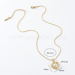Collier avec pendentif en forme de cœur texturé vintage en acier inoxydable pour femme&nbsp;NI2105