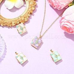 4 Stück 4 Farben Messing Micro Pave Zirkonia Medaillon Anhänger&nbsp;KK-CJ0005-55