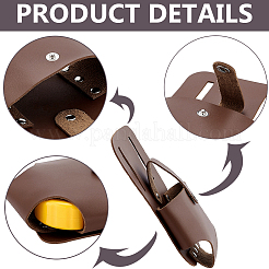 Soporte para cinta métrica de cuero sintético para cinturón&nbsp;TOOL-WH0059-080A