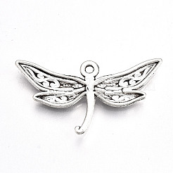 Tibetischer stil Aluminium Anhänger & Charms&nbsp;TIBE-S323-027AS-RS