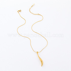 Élégants colliers pendentifs en forme de larme en acier inoxydable pour cadeau&nbsp;JS4161