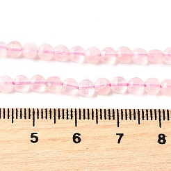 Natürlichen Rosenquarz Perlen Stränge&nbsp;G-C179-A4mm-07