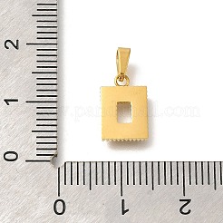Pendentifs en acier inoxydable 304 avec micro-pavé de zircone cubique et placage ionique (IP)&nbsp;STAS-H228-04G-01