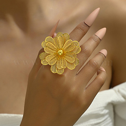 Eleganter offener Manschettenring aus Blumeneisen für Damen-Hochzeitskleid-Accessoires&nbsp;TU2718