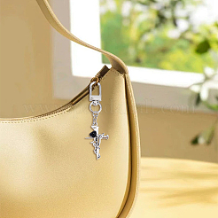 Décoration pendentif en alliage croix gothique&nbsp;HJEW-GO00066