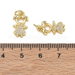 Pendentifs en laiton zircon cubique transparent&nbsp;CU-CBA9AFC-01G-34