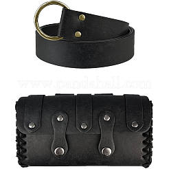 Ensemble sac banane et ceinture en cuir&nbsp;AJEW-CL0003-58B