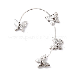 Schmetterlingskristall Strass Manschettenohrringe für Mädchen Frauen Geschenk&nbsp;EJEW-F275-02B-P