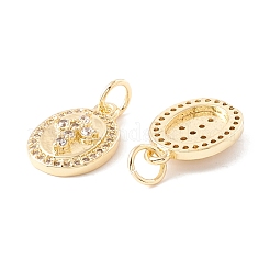 Rack-Beschichtung Messing Micro Pave klar Kubisch Zirkonia Charms&nbsp;ZIRC-I057-17G