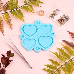 DIY Herzform Ohrring Silikonform Kits&nbsp;DIY-OC0002-79