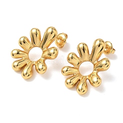 Orecchini a bottone in acciaio inossidabile 304 per donna&nbsp;EJEW-K333-13G