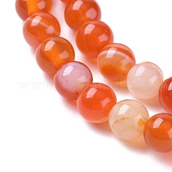 Chapelets de perles en agate à rayures naturelles/agates à bandes&nbsp;G-G582-8mm-62