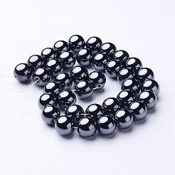 Chapelets de perles en hématite synthétique sans magnétiques&nbsp;X-G-H1624-12mm-1