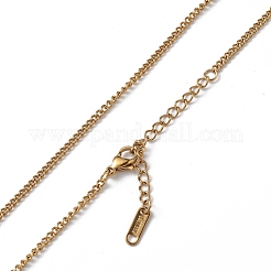Collana a catena in acciaio inossidabile 304 placcata ionica (ip) per uomo e donna&nbsp;NJEW-K245-015D