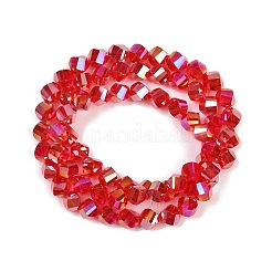 Chapelets de perles en verre transparent électrolytique&nbsp;EGLA-B011-02A-AB01
