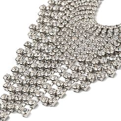 Halsketten mit Kristall-Strass-Latz&nbsp;NJEW-L176-03P