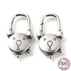 925 Karabinerverschluss aus Thailand-Sterlingsilber&nbsp;STER-D003-15AS