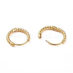 Pendientes de aro con forma de cuerda torcida de acero inoxidable 304 para mujer&nbsp;EJEW-I278-01B-G
