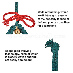 3 stücke 3 stil weihnachten thema baumwolle weben anhänger dekorationen sets&nbsp;HJEW-CF0001-12