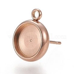 Placcatura ionica (ip) 304 acciaio inossidabile orecchini a perno&nbsp;STAS-K202-04C-RG