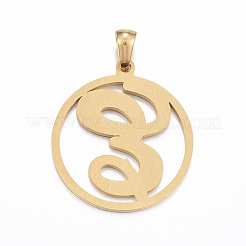 Pendentifs en acier inoxydable 304 avec placage ionique (IP)&nbsp;STAS-K162-047G