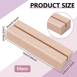 50 soporte de escritorio rectangular de madera de haya para calendario&nbsp;AJEW-WA0003-37