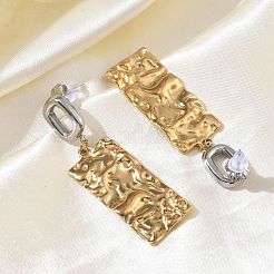 Boucles d'oreilles pendantes en acier inoxydable 304 pour femmes&nbsp;EJEW-F412-01GP-02