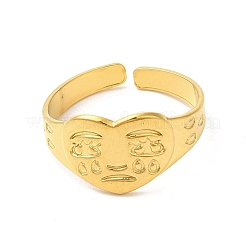 Ionenplattierung (IP) 304 Edelstahl-Manschettenfingerringe&nbsp;RJEW-L107-014G