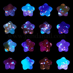 32 Stück 16 Farben leuchtende transparente Harzstern-Cabochons&nbsp;RESI-TA0004-28