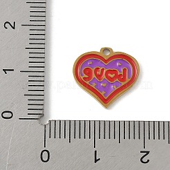 Breloques en émail en acier inoxydable 304&nbsp;STAS-P388-19A-G