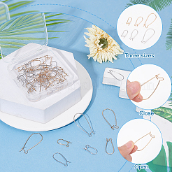 48 pieza de accesorios para pendientes de aro de latón de 6 estilos&nbsp;KK-BC0009-26