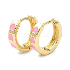 Orecchini a cerchio in ottone smaltato&nbsp;KK-P205-18G