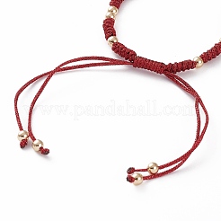 Fabrication de bracelets en cordon tressé en polyester réglable&nbsp;AJEW-JB00892-02