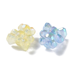 Perles acryliques transparentes à placage irisé arc-en-ciel lumineux&nbsp;PACR-C007-03