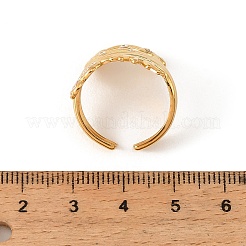 Anillos abiertos de acero inoxidable 304 con micropavé de circonita cúbica&nbsp;RJEW-Z147-03G