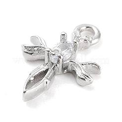 Pendentifs avec zircon cubiques à micro-pavés en laiton&nbsp;KK-K276-04P