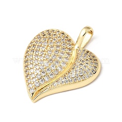 Pendenti in ottone con micro pavé di zirconi trasparenti per San Valentino&nbsp;KK-E799-01D-G