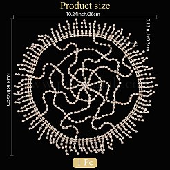 Stirnbänder aus legiertem Strass-Mesh&nbsp;OHAR-WH20007-05G-02