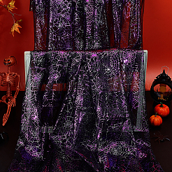 Tejido de malla de poliéster con temática de Halloween&nbsp;DIY-WH0661-37B