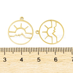 5 pendentif en acier inoxydable 201&nbsp;STAS-M056-01B-G