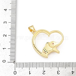 Pendentifs avec zircon cubiques à micro-pavés en laiton&nbsp;KK-D317-089G